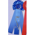 14" Stock Rosette Streamers/Trophy Cup On Medallion (10th Place)